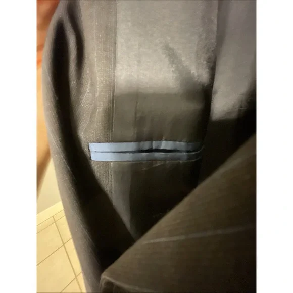 Hugo Boss Suit Jacket Sports CoatMens 40L Blue Grey Pinstripe